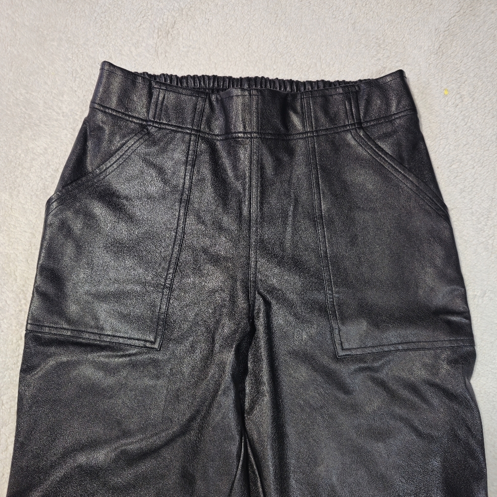 Spanx Faux Leather Brown Jogger Size M - Picture 4 of 11